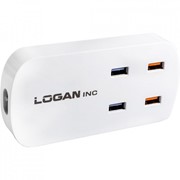 Сетевое зарядное устройство LOGAN Quad USB Wall Charger 5V 4A (CHC-4 White) фото