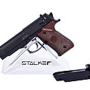 Пистолет пневм. Stalker SA92M Spring (аналог Beretta 92), к.6мм, мет.корпус, магазин 8шар, до 80м/с, черный (36 шт./уп.)
