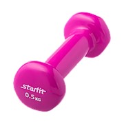 Гантель виниловая STARFIT DB-101 0,5 кг, розовая фото