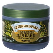 Мыло для бани черное классическое, линия Целебная банька фото