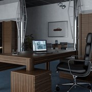 Кабинеты руководителей, директорская мебель в кабинет (рабочие столы, шкафы, мобильные и стационарные тумбы) КУБИК фото