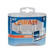 Лампочка авто 12v 55w Галогеновые лампы Osram H7 SilverStar 12V 55W 64210SVSDUOBOX