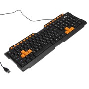 Клавиатура Ritmix RKB-151, игровая, проводная, мембранная, 104+16 клавиш, USB, чёрная фото