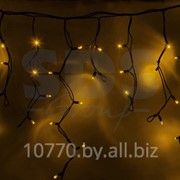 Гирлянда Айсикл (бахрома) светодиодный, 5,6х0,9м, черный провод “КАУЧУК“, 220В, диоды желтые, NEON-NIGHT фото