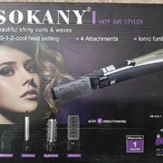 Фен-расческа Socany-HB-826-7 для укладки волос с 7 насадками, мощность 1000 w фото