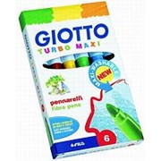 Giotto Набор фломастеров цветных Giotto Turbo Maxi, 5 мм, 6 цветов, картонная коробка фотография