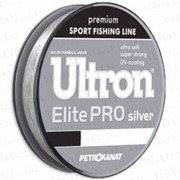 Леска ULTRON Elite Platinum 0,10 мм, 100 м, 1,3 кг, серебр. (уп.5 шт)
