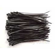 Стяжки кабельные - хомуты 2,5х100 черные упаковка 100 штук фотография