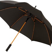 Зонт-трость Spark полуавтомат 23, черный/оранжевый фото