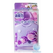 Освежитель воздуха ST Shoushuuriki для шкафов на основе желе-сенсора с ароматом фиолетового хлопка 32г 4901070121373