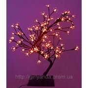 Светодиодное дерево «ЦВЕТУЩАЯ САКУРА» 60 см, красное фото