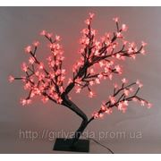 Светодиодное дерево «ЦВЕТУЩАЯ САКУРА» 45см, красное фото