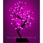 Светодиодное дерево «СНЕЖНЫЕ ШАРИКИ» 60см, розовые фотография