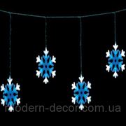 Светодиодная гирлянда снежинки LED-SNOW-CL198-8-2,5M фото