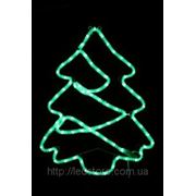 Светящаяся новогодняя елка из дюралайта 76 x 55.5 см, 220 В, IP44, зеленый фото