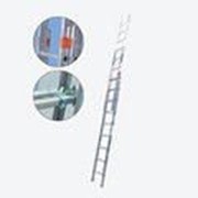 Алюминиевая двухсекционная приставная лестница 16 ступеней Fabilo KRAUSE 012081 фотография