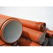 Полиэтиленовые трубы (гофрированные) для канализационных сетей фотография