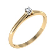 Золотое кольцо 585 с бриллиантом арт. 3021706 фото