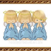 Рисунок на ткани для вышивания бисером “Три ангелка“ VKA5009 фотография