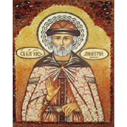 Картины из янтаря “Святой Дмитрий“ фотография