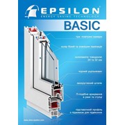 Вікно металопластикове Epsilon Basic з енергозбереженням 3-х камерний профіль