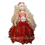Кукла коллекционная Ассоль в оранжевом платьице 17 см 136073 фото