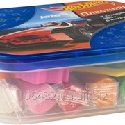 Пластилин 7 цветов, 380гр + 6 инструментов в пластиковом боксе Hot Wheels 25729 фотография