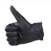 Перчатки нитриловые черные Black+, 50 пар