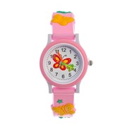 Часы наручные детские 'Бабочки', d3 см, ремешок 19.4 см фото