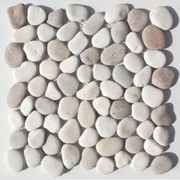Мозаика из гальки «Микс серо-бело-коричневый» фото