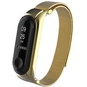 Миланский сетчатый браслет с магнитной застежкой для Xiaomi Mi Band 3 (Gold) фотография