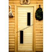 Дверь деревянная комбинированная для бань и саун
