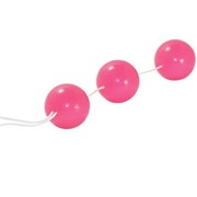 Три вагинальных шарика на сцепке Sexual Balls розовые фото