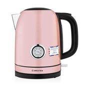 Чайник электрический Brayer BR1005BK, 2200 Вт, 1,7 л, STRIX, розовый фото
