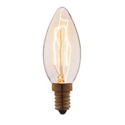 Лампа накаливания E14 25W свеча прозрачная 3525 фото