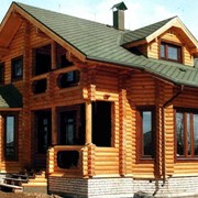 Дома и бани из оцилиндрованного бревна фото