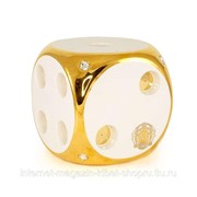 Куб для ароматических палочек Н20 см, керамика, декор золото, swarovski CASINO
