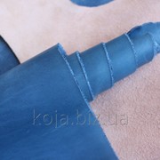 Натуральная кожа “Крейзи Хорс“ для обуви и кожгалантереи голубого цвета арт. СК 2096 фото