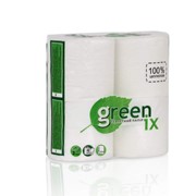 Туалетная бумага, белая в прозрачной упаковке с логотипом ГРИНИКС, 4 рулона в упаковке по 20 м
