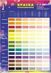 Карта цветов краски колеровочной dali