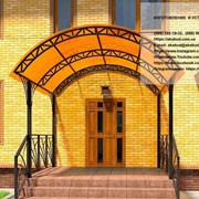 Козырек из поликарбоната над крыльцом. Навес из по фото