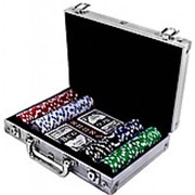 Покерный набор в алюминиевом кейсе на 200 фишек фото