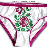 Трусики ТР 14-02 возраст 1-9 лет, орнамент розовые розы фото