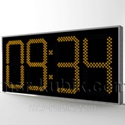 Часы-термометр светодиодные уличные 1300х620 мм фотография