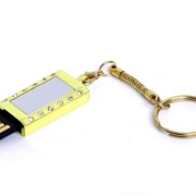 USB-флешка на 16 Гб в виде Кулона с кристаллами, мини чип, золотой фото