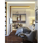 Выполнение визуализации дизайна 3D концепции интерьера фото