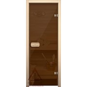 Дверь для бани АКМА Linden 7х19 (бронза, коробка липа)