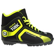 Ботинки лыжные TREK Omni 1 NNN ИК, цвет чёрный, лого лайм неон, размер 35