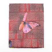 Пеньюар красный с бабочками фотография