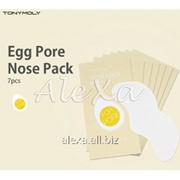 Очищающие маски для лица на основе яичной скорлупы (7шт) EGG PORE NOSE PACK PACKAGE(7SHEETS) фотография